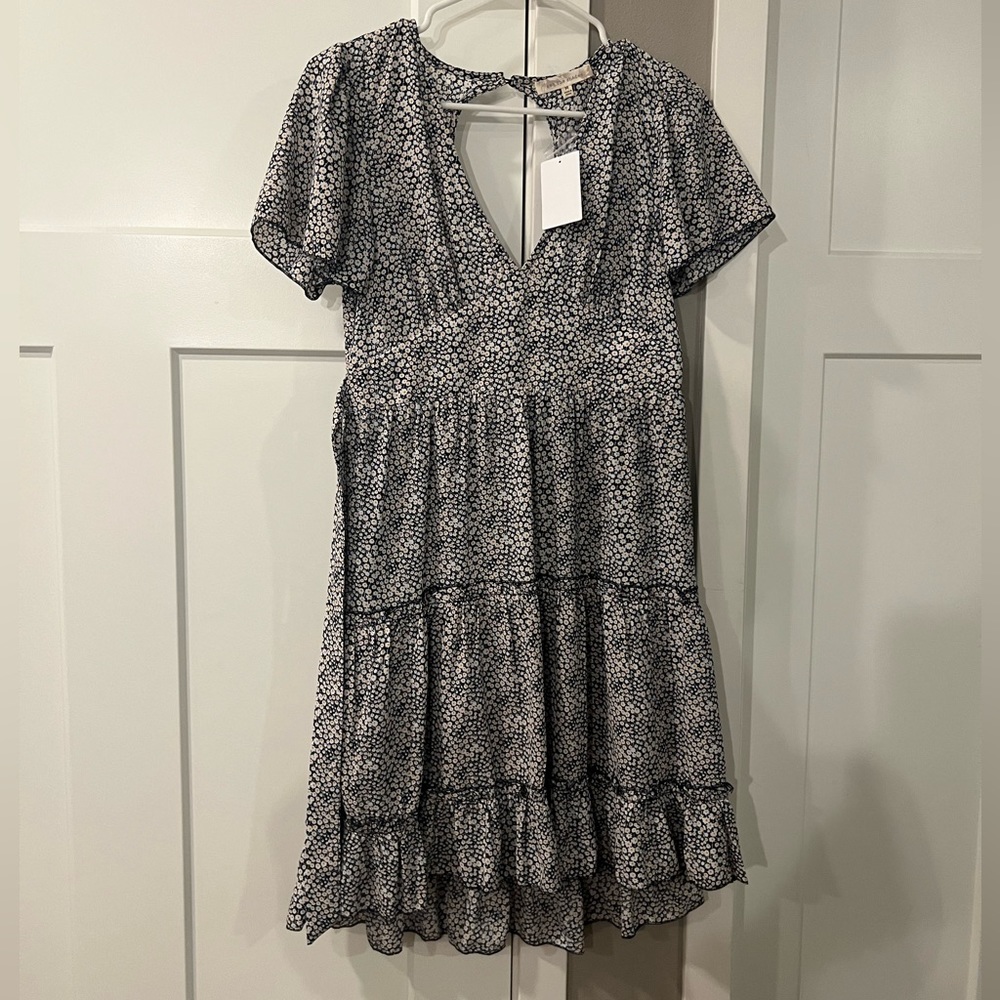 Ruffled V-Neck Dress